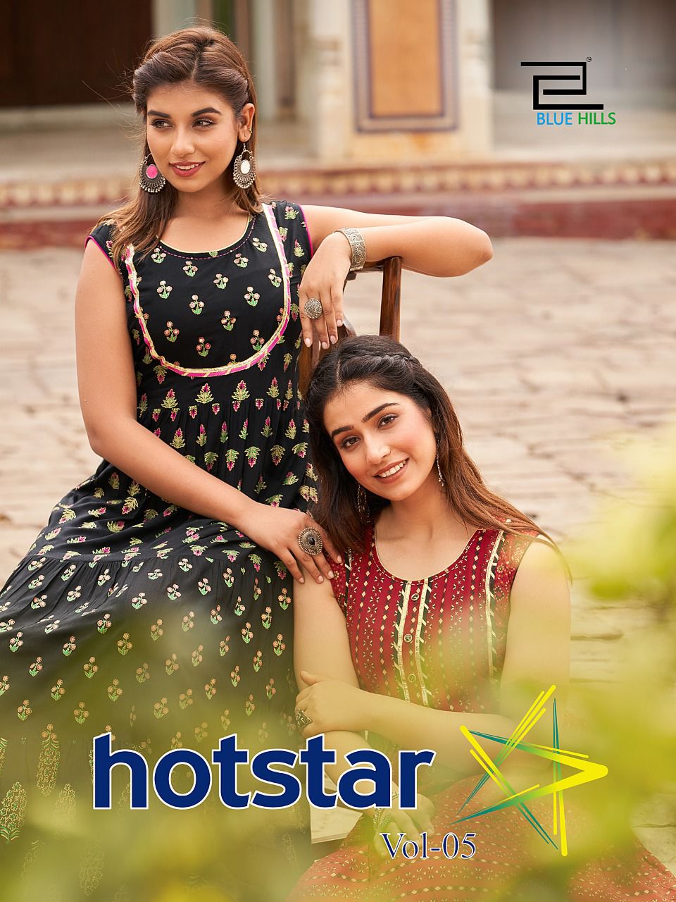 BLUE HILLS Hotstar 5 Printed Designer Festive Wear Long Kurtis Collection